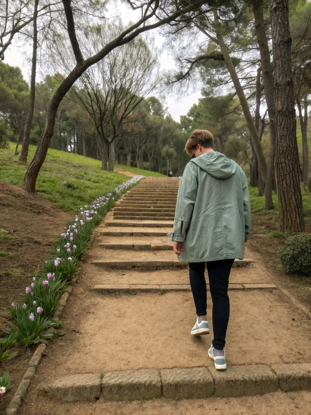 A person walking barefoot on grass, highlighting the potential benefits of grounding or earthing for reducing inflammation and improving well-being.
