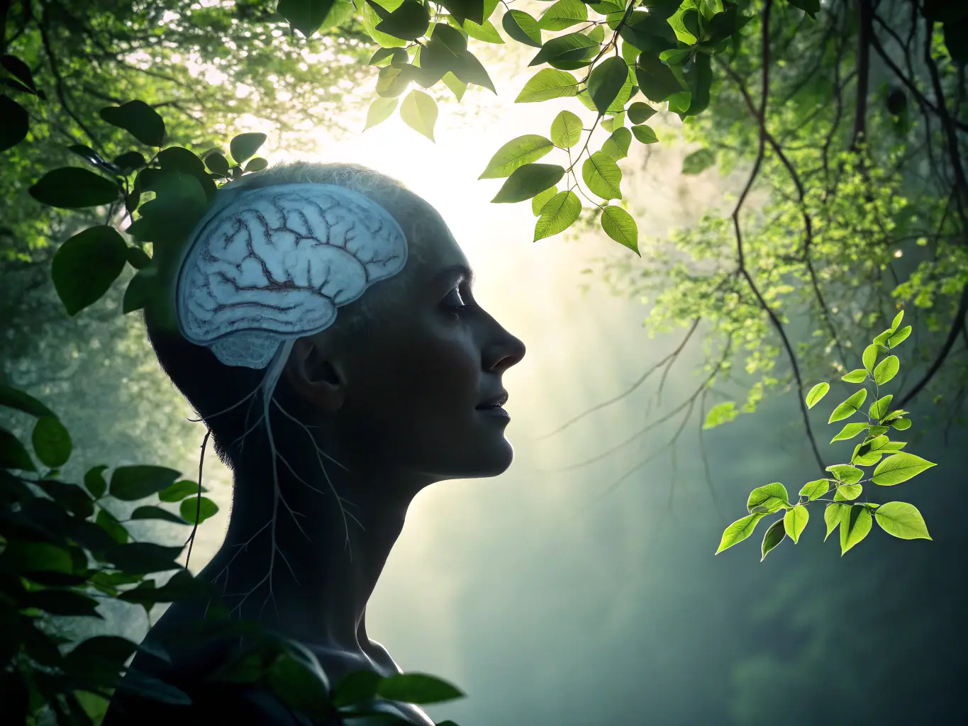 A serene image depicting brainwaves during deep sleep, visualized as calming, rhythmic patterns against a dark blue background, symbolizing the restorative processes occurring in the brain.